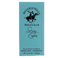 Thumbnail for Front view of the light blue Beverly Hills Polo Club Sexy Sheer Eau de Parfum 100ml perfume box.