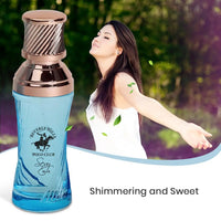 Thumbnail for Woman enjoying the shimmering and sweet aroma of Beverly Hills Polo Club Sexy Blue fragrance