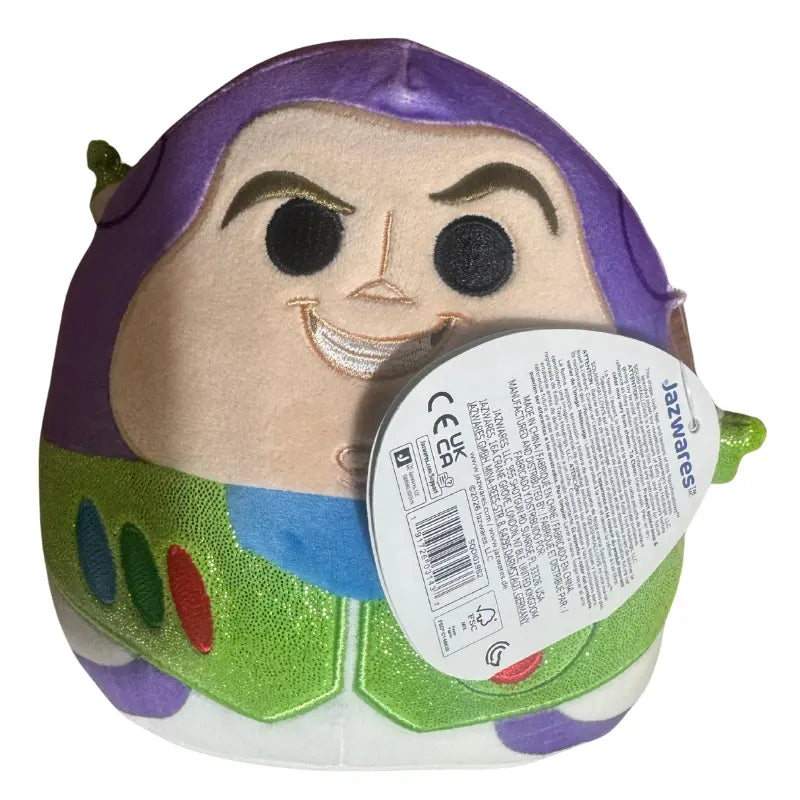 Buzz Lightyear Disney Pixar Squishmallows with official Jazwares and Pixar tags.