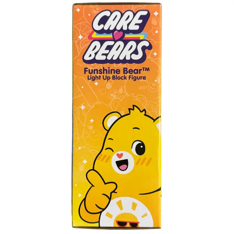 Care Bears Funshine Bear Light Up Block Figure side box view