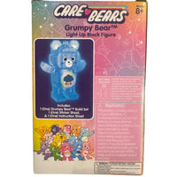Thumbnail for Care Bears Grumpy Bear Light Up Block Figure back box view with contents detail