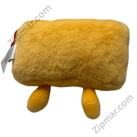 Thumbnail for Yellow cassette tape plush back view with fluffy fur and two legs”