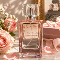 Thumbnail for Catherine Malandrino Parisian Garden eau de parfum clear glass bottle with pink bow design and box