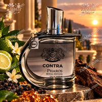 Thumbnail for Contra Pharos Royal Edition Eau de Parfum 100ml for men, front of the bottle with the crest and silver cap