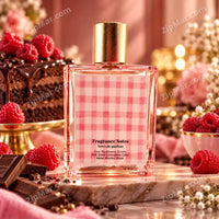 Thumbnail for ack label of Curations By The Good Scent perfume showing notes of Raspberry Coulis, Dark Chocolate Cake, and Mocha Glaze