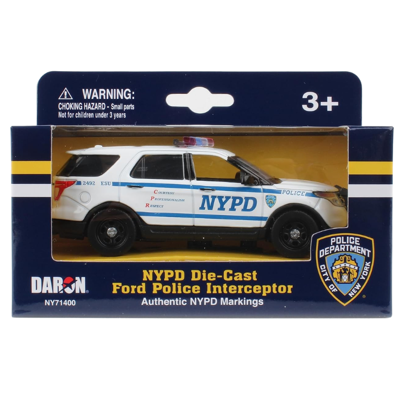 Daron NYPD Ford Police Interceptor diecast model in original packaging