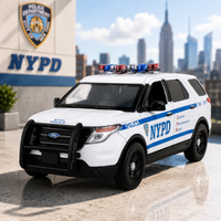 Thumbnail for Daron NYPD Ford Police Interceptor diecast model lifestyle scene with NYC skyline