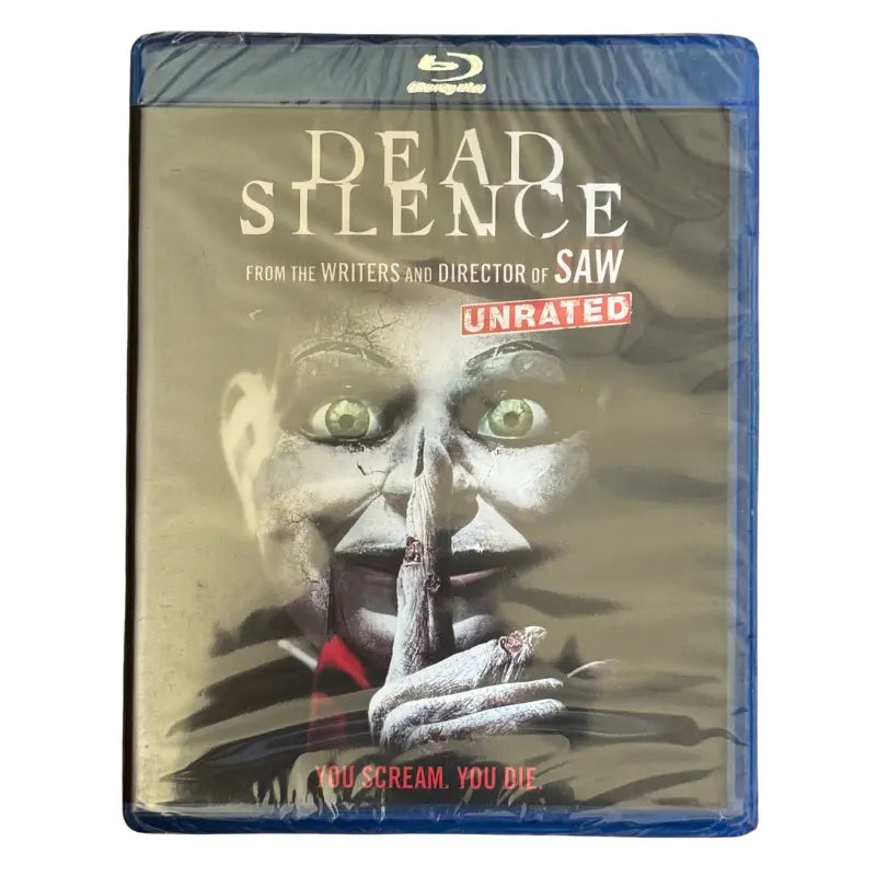 Dead Silence Unrated Blu-ray front cover, sealed, ventriloquist doll horror film