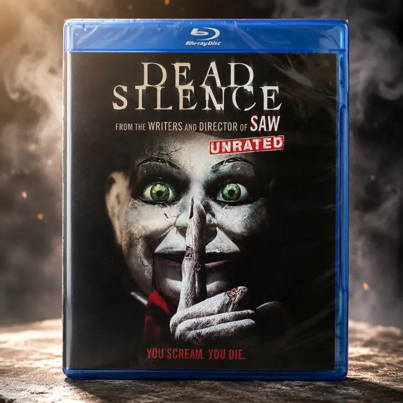 Dead Silence Unrated Blu-ray front cover art with smoke background