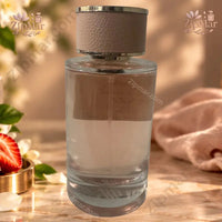Thumbnail for Back view of Diane Castel Paris Eleganza Eau De Parfum glass bottle on vanity