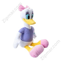 Thumbnail for Disney Daisy Duck plush stuffed animal side view showing yellow beak and teal eyes