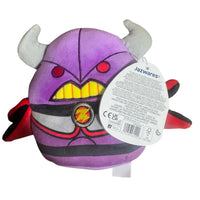 Thumbnail for Close-up view of the front of the 8-inch Disney Pixar Zurg Squishmallows plush toy and its informative white hang tag.