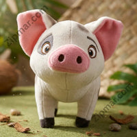 Thumbnail for Disney Princess Pua plush from Moana front view on green mat with coconut husk props”