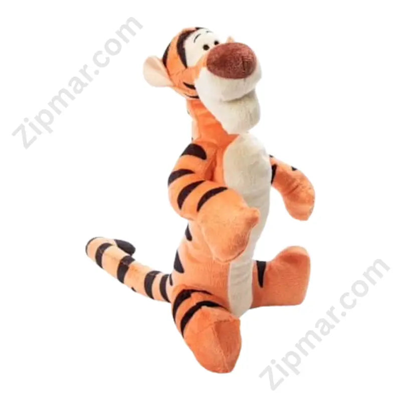 Disney Tigger plush stuffed animal front view with cream muzzle and classic striped body