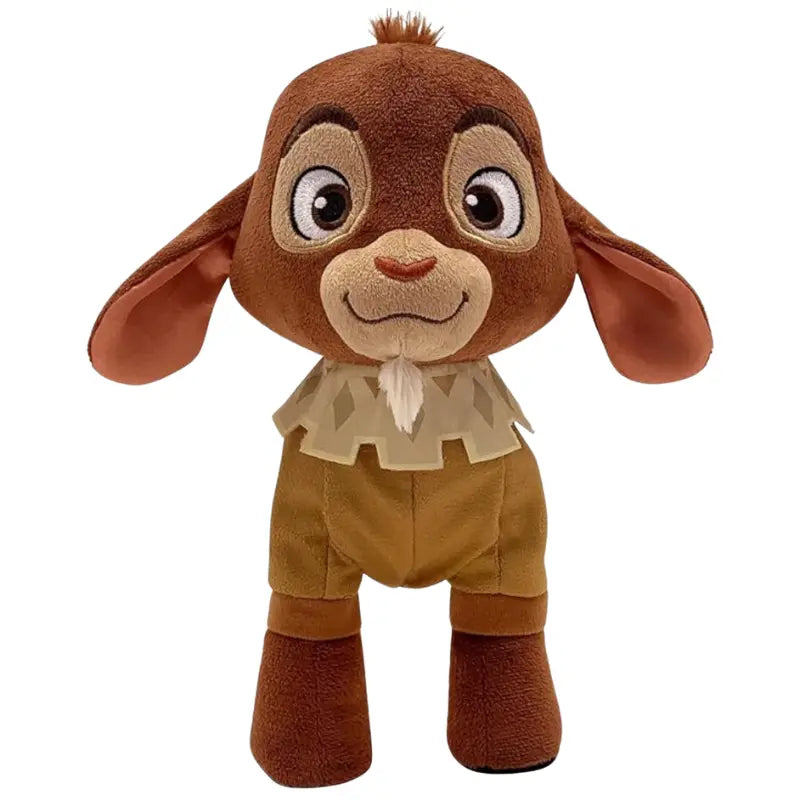 Disney Wish Valentino goat plush toy front view close showing detailed embroidered face and jagged collar