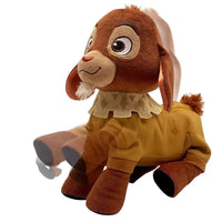 Thumbnail for Disney Wish Valentino goat plush toy seated side view showing tail tuft and full costume detail