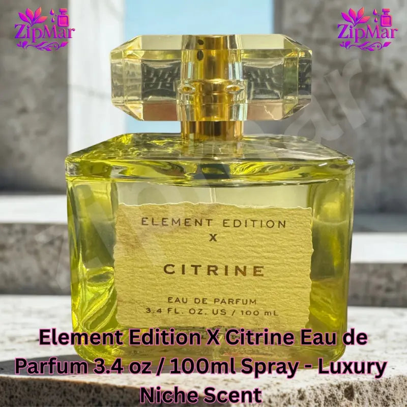 Element Edition X Citrine Eau de Parfum 3.4 fl oz 100 mL bottle with cream label and faceted yellow tinted cap