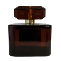 Thumbnail for Rear view of the dark brown glass bottle for Tru Fragrance Element Edition XII Amber Intense 100ml.