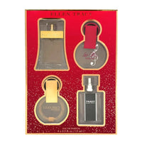 Thumbnail for Ellen Tracy 4-piece mini Eau de Parfum gift set red glitter box front showing all four fragrance bottles 4x15ml