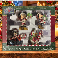 Thumbnail for Enesco Disney Traditions Jim Shore Mickey and Friends Holiday Ornament Set of 4 — collector gift box front with all four ornaments and SET OF 4 label