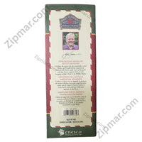 Thumbnail for Enesco Disney Traditions Jim Shore Mickey and Friends Holiday Ornament Set — box side panel with Jim Shore photo, signature, and product description