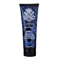 Thumbnail for English Laundry Arrogant 3-in-1 shampoo, conditioner, and body wash 3.4 oz (100 ml) tube for men with London-themed graphics.