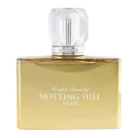 Thumbnail for Front view of the gold English Laundry Notting Hill Femme 3.4 oz Eau de Parfum bottle for women with a crystal cap.