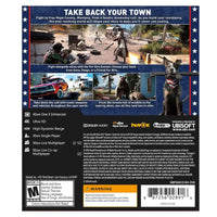 Thumbnail for Far Cry 5 Xbox One back cover showing Xbox One X Enhanced 4K HDR multiplayer specs ESRB M rating Ubisoft branding