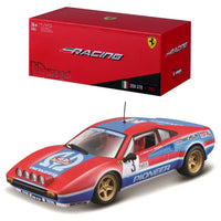 Thumbnail for Ferrari 308 GTB 1982 Pioneer Rally 1:43 scale diecast car with its red Bburago Racing collector box.
