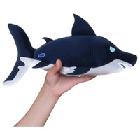 Thumbnail for Fisch Mystery Deluxe Plush Megalodon dark navy shark plush PhatMojo Roblox