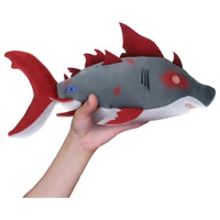 Thumbnail for Fisch Mystery Deluxe Plush Scurvy Sailfish grey and red spiked shark plush PhatMojo Roblox