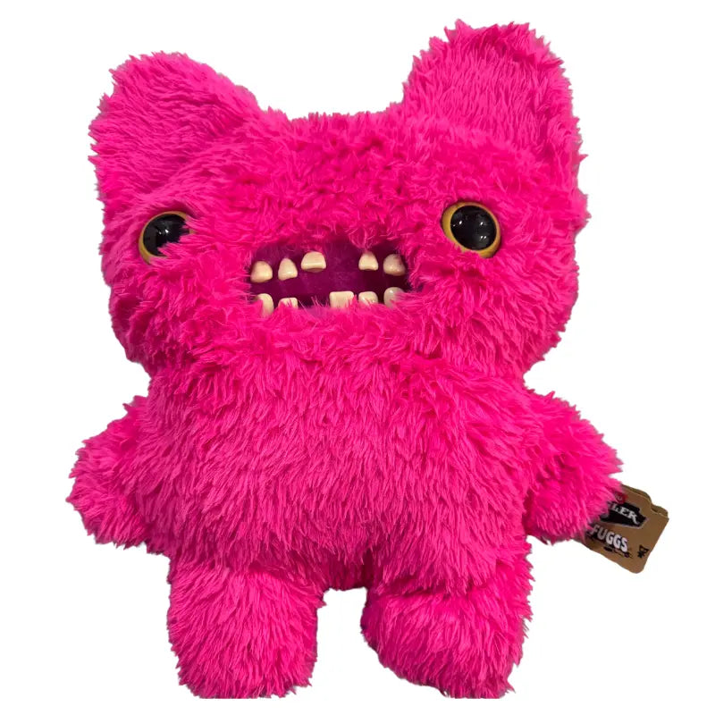 Fuggler Bigg Fuggs Screech pink plush standing front view with ears and teeth detail