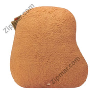 Thumbnail for Fuggler Bigg Nuggets plush back view in curly tan sherpa fabric with sewn in tag”