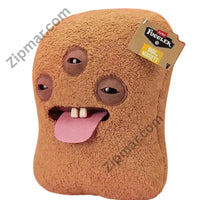 Thumbnail for Fuggler Bigg Nuggets plush by ZURU with three sleepy eyes, buck teeth and pink tongue, shown with hang tag