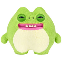 Thumbnail for Fuggler green monster plush toy front view on white background showing teeth and cream belly