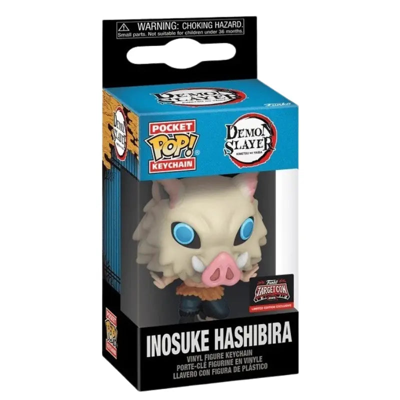 Funko Pocket Pop Keychain Demon Slayer Inosuke Hashibira Target Con Limited Edition Exclusive sealed in collector display box