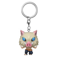 Thumbnail for Funko Pocket Pop Keychain Demon Slayer Inosuke Hashibira Target Con Exclusive vinyl figure with boar mask on silver keychain