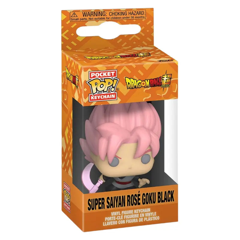 Funko Pocket Pop Keychain Dragon Ball Super Saiyan Rose Goku Black sealed in orange collector display box