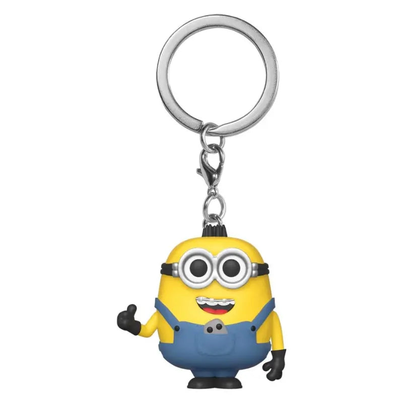 Funko Pocket Pop Keychain Minions Pet Rock Otto vinyl figure thumbs up pose with silver lobster clasp