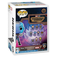 Thumbnail for Funko Pop Guardians of the Galaxy Vol 3 Nebula 1205 box back showing full wave lineup including Star-Lord Rocket Groot