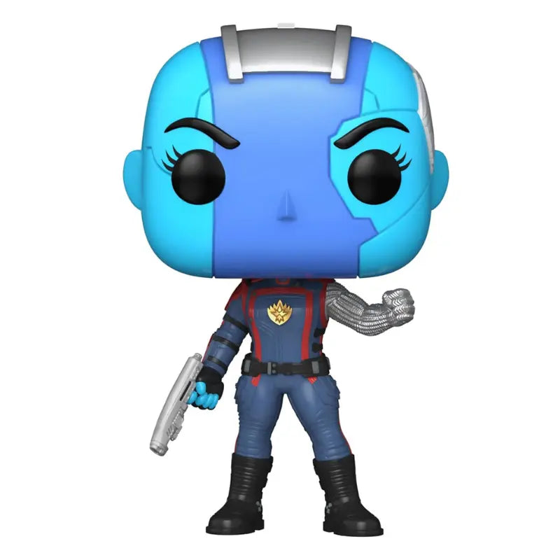 Funko Pop Guardians of the Galaxy Vol 3 Nebula 1205 vinyl figure front view with blaster and cybernetic arm
