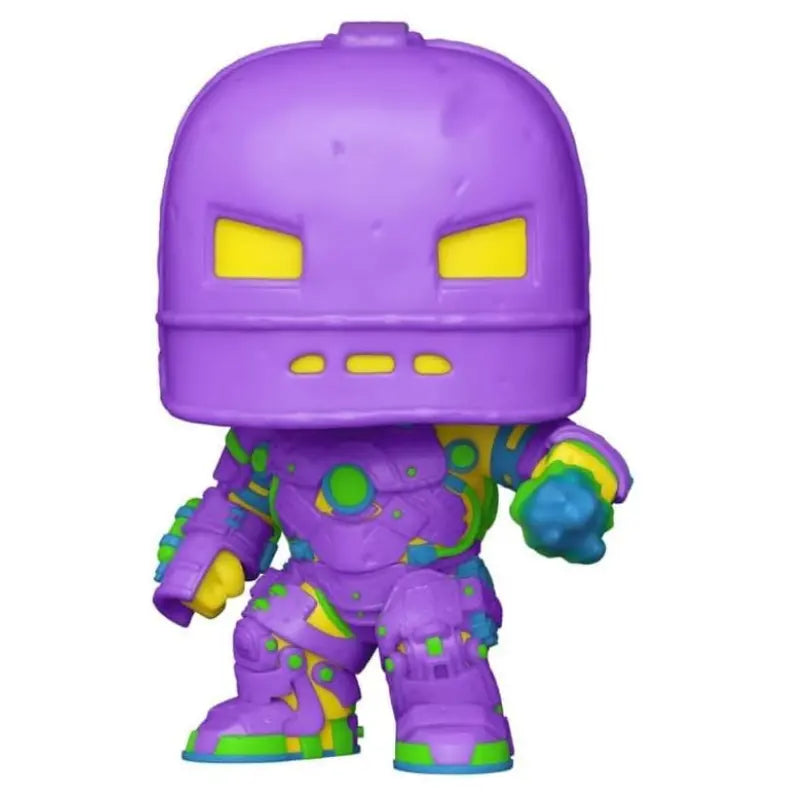 Funko Pop Infinity Saga Iron Man Mark 1 1405 Blacklight vinyl figure purple neon splatter paint front view