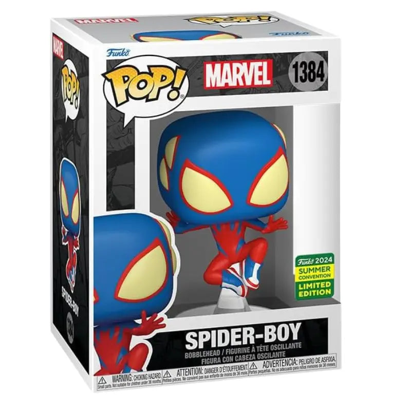 Funko Pop Marvel Spider-Boy 1384 2024 Summer Convention Limited Edition sealed in Marvel collector display box