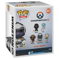 Thumbnail for Funko Pop Games Overwatch 2 Winston 931 box back showing full wave lineup