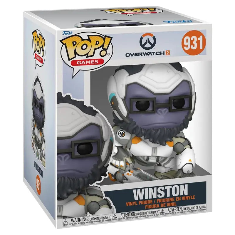 Funko Pop Games Overwatch 2 Winston 6-inch super sized figure 931 sealed in collector box