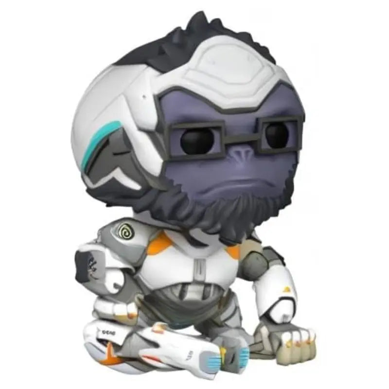 Funko Pop Overwatch 2 Winston super sized figure side angle showing armor detail
