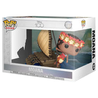 Thumbnail for Funko Pop Rides Disney 100 Moana with Canoe 1323 vinyl figure sealed in wide collector display box