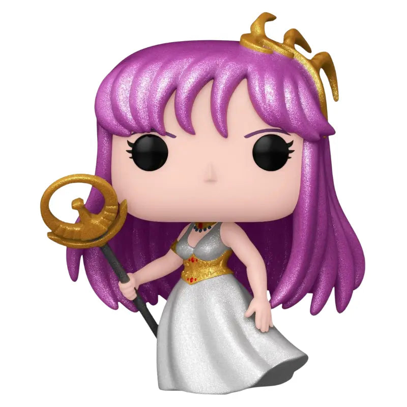 Funko Pop Saint Seiya Saori Kido Diamond Collection vinyl figure front view metallic glitter finish