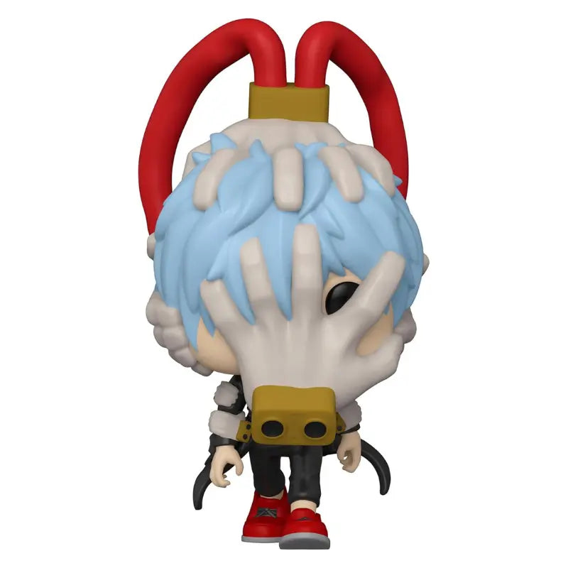Front view of the Funko Pop! Tomura Shigaraki #784 vinyl figure, displaying the hand covering his face and red shoes.