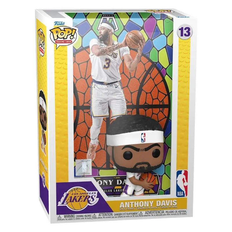 Funko Pop Trading Cards NBA Anthony Davis Los Angeles Lakers Mosaic 13 sealed in Lakers branded collector box